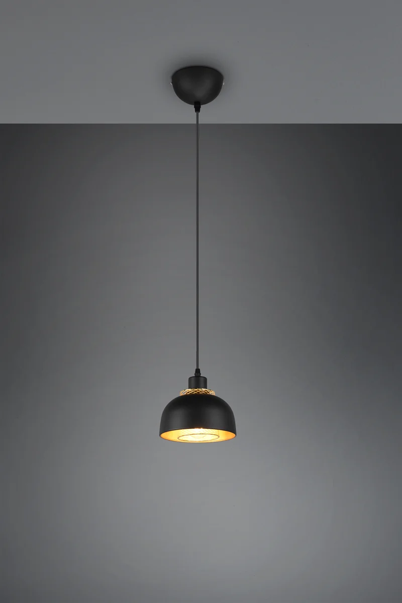 Lámpara de techo colgante Trio Punch negro mate 150cm R30811032