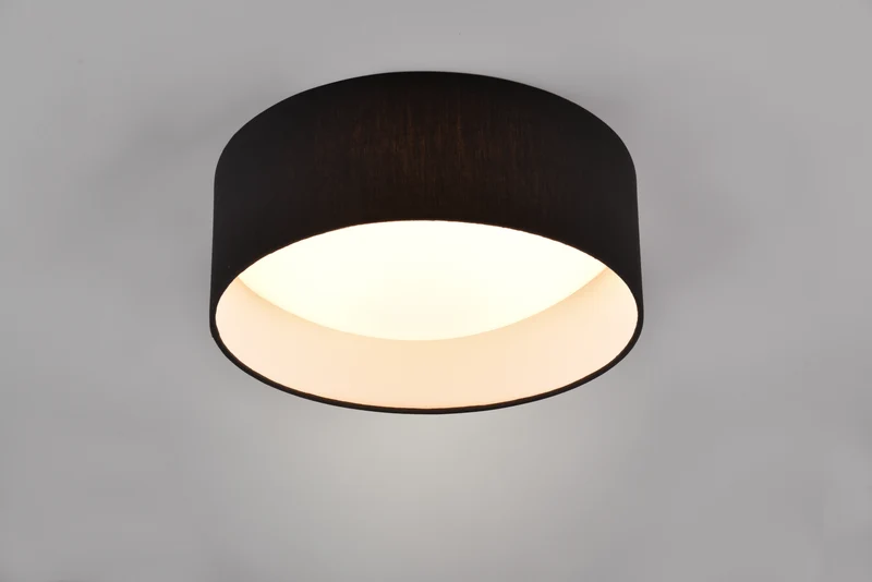 Plafón de techo Trio Locarno LED negro 3000K regulable Ø30cm R
