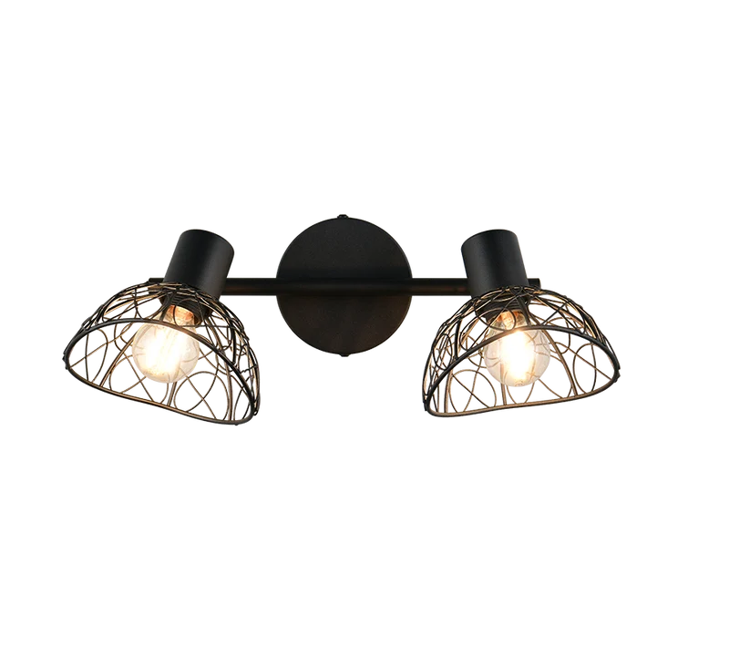 Foco Trio Yako LED negro mate 2700K 39,5cm R