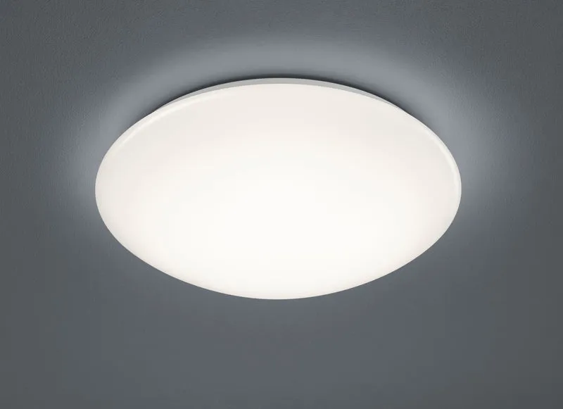 Plafón de baño Trio Pollux LED blanco 3000K regulable IP44 Ø27cm R