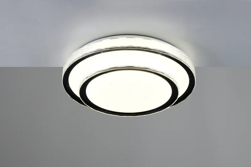 Plafón de techo Trio Dima LED negro 4000K Ø39cm R