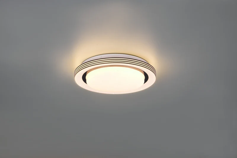 Plafón de techo Trio Atria LED negro mate CCT Ø27cm R