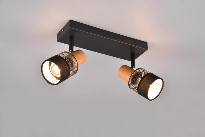 Foco Trio Nandini 2 luces negro mate 38,5cm 811700232