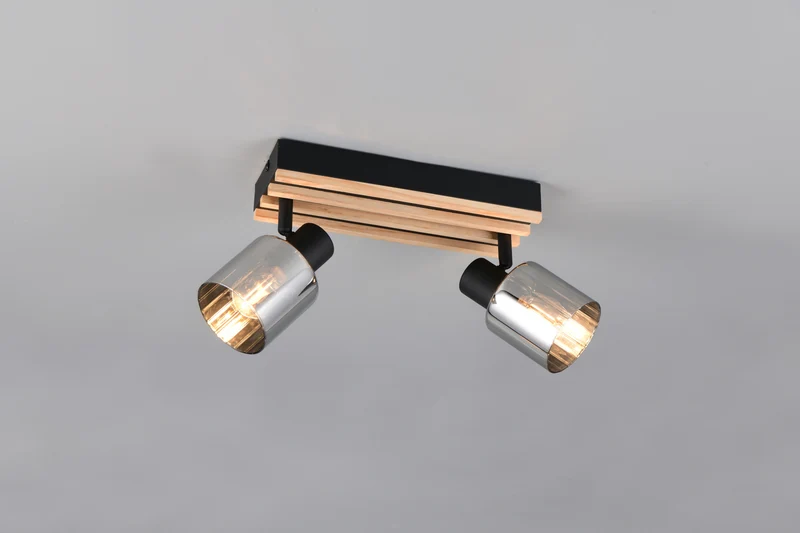Foco Trio Travia LED negro mate 2700K 38,5cm R