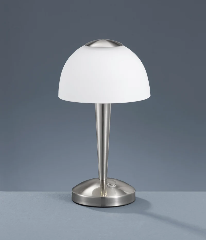 Lámpara de sobremesa Trio Ventura LED níquel mate táctil 3000K 5