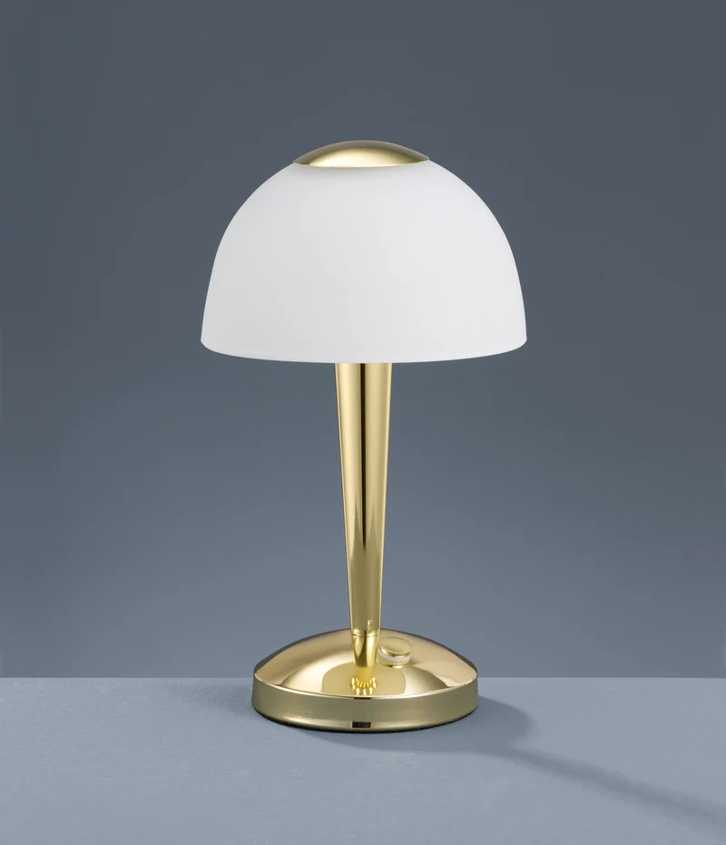Lámpara de sobremesa Trio Ventura LED brass polished táctil 3000K 5