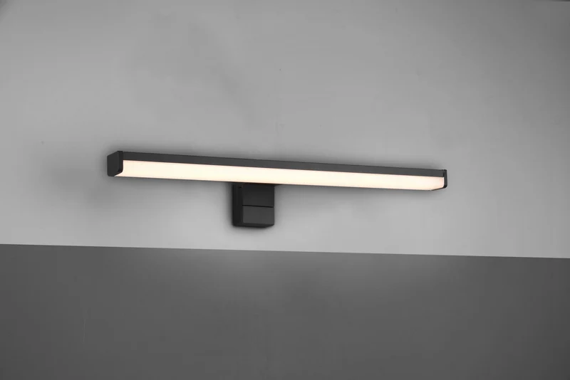 Aplique de baño Trio Lino LED negro mate 3000K IP44 2