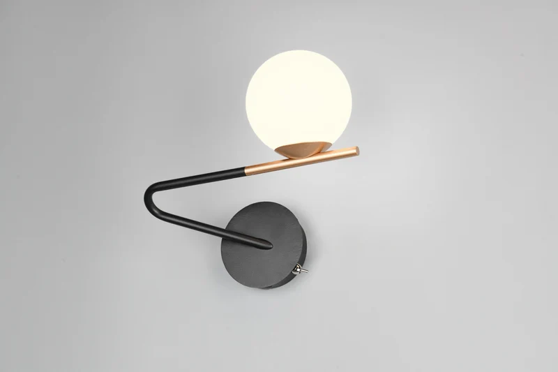 Aplique de pared Trio Flaming LED negro y dorado 3000K 2