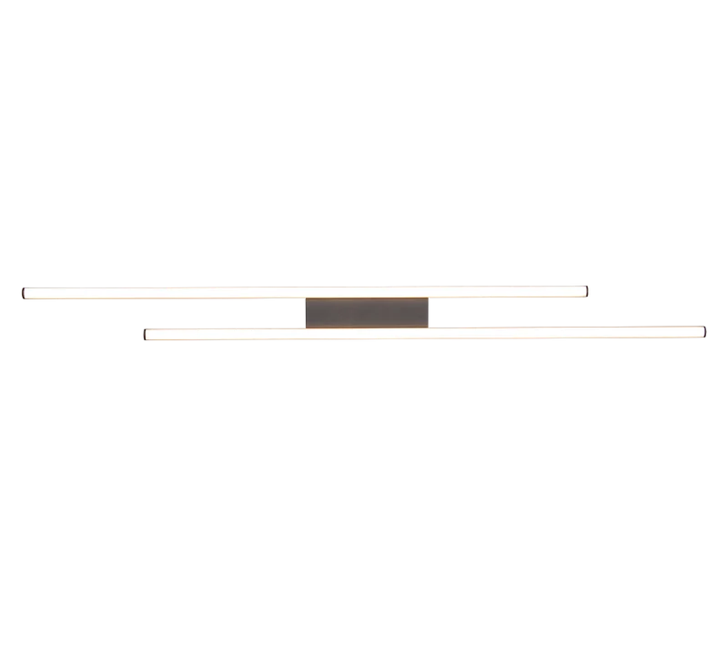 Plafón de techo Trio Odio grande LED negro mate 3000K 110cm R