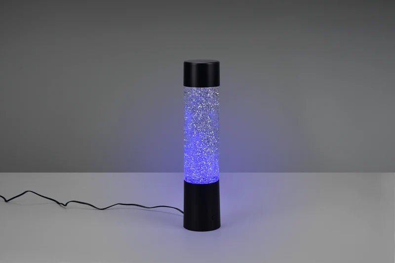 Lámpara de sobremesa Trio Glitter LED negro mate 34cm R