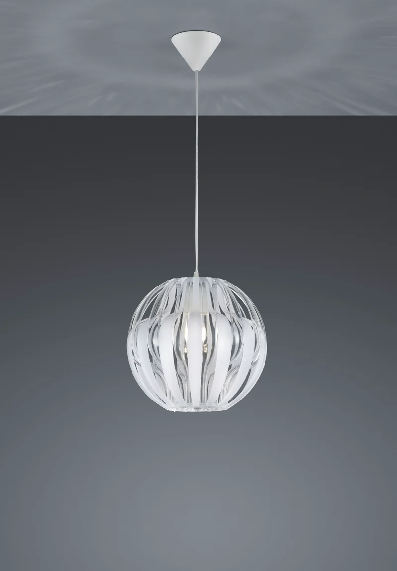 Lámpara de techo colgante Trio Pumpkin blanco 150cm R30473001