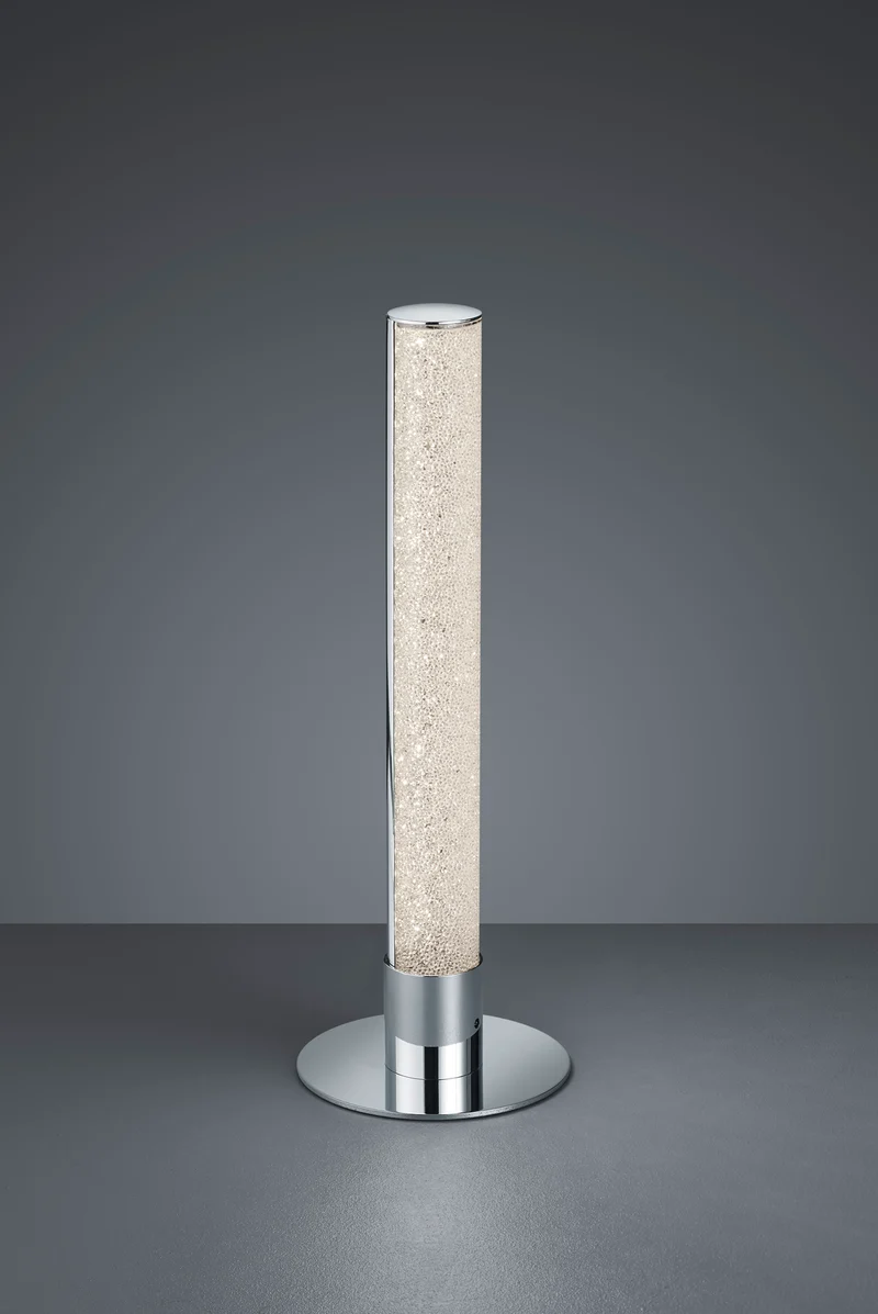 Lámpara de sobremesa Trio Leia LED cromo 3000K 40cm R