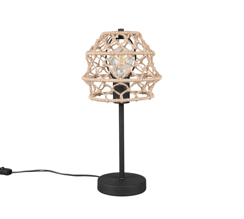 Lámpara de sobremesa Trio Hive LED negro mate 2700K 42cm R