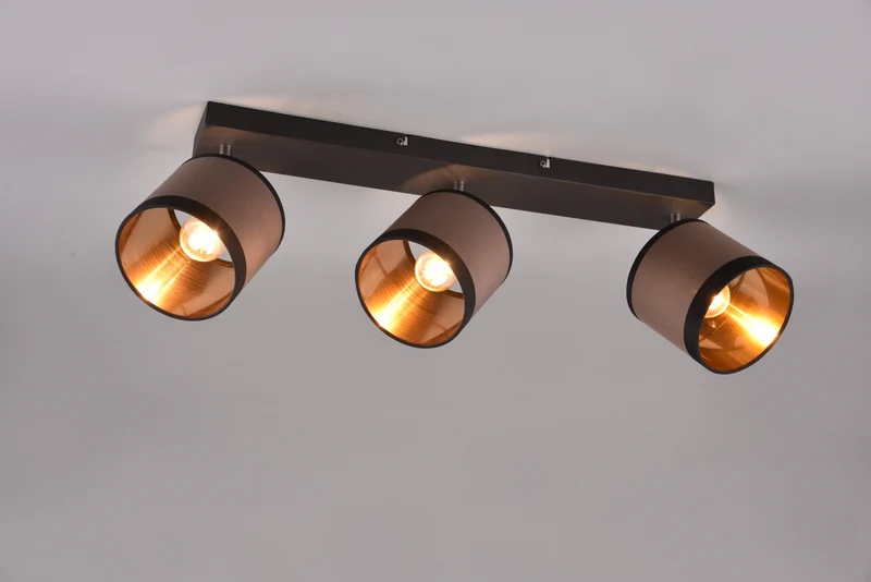 Foco Trio Davos LED negro mate 2700K Ø16,5cm R