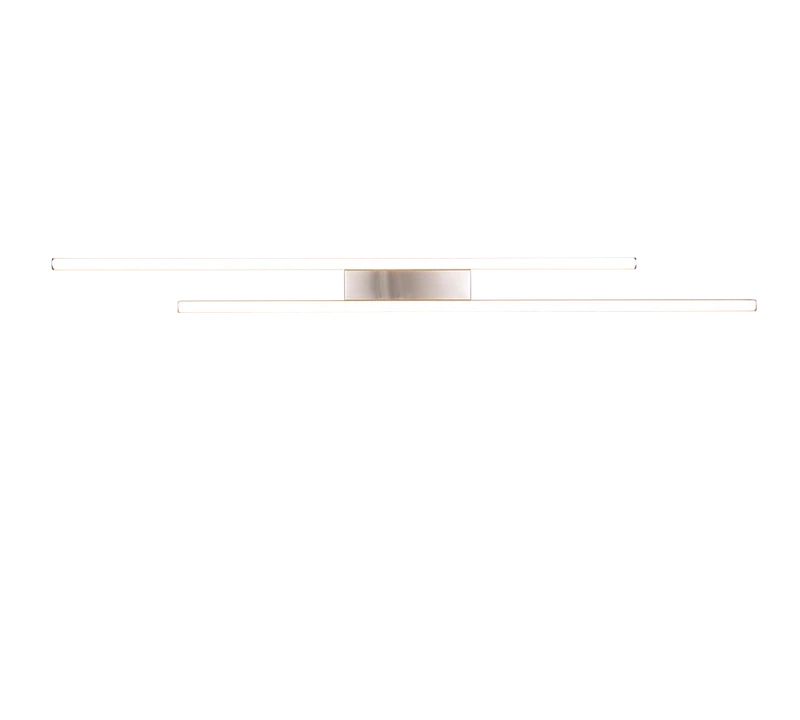 Plafón de techo Trio Odio grande LED níquel mate 3000K 110cm R