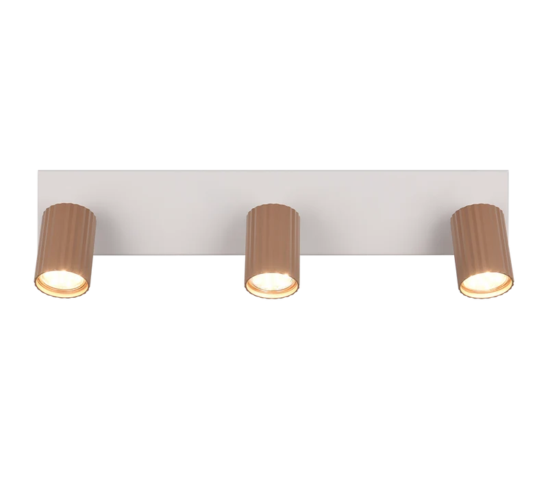 Foco Trio Soka LED marrón café 3000K 50cm 8