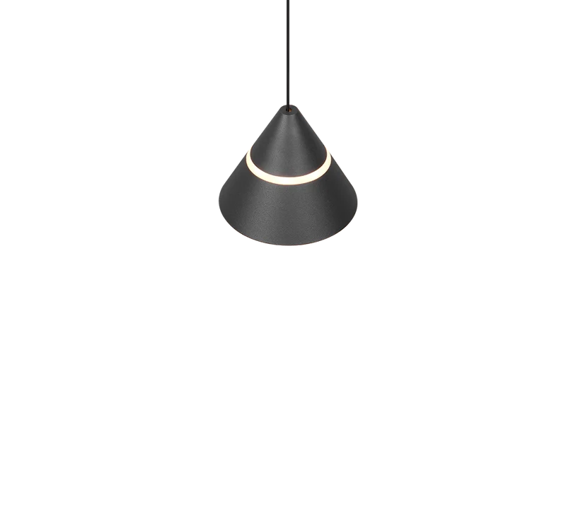 Lámpara de techo colgante Trio Romeo LED negro mate 200cm 3