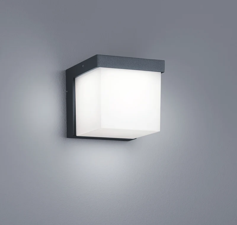 Aplique de exterior Trio Yangtze LED antracita 3000K regulable IP54 2