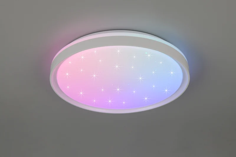 Plafón de techo Trio Solit LED blanco mate CCT Ø39cm R