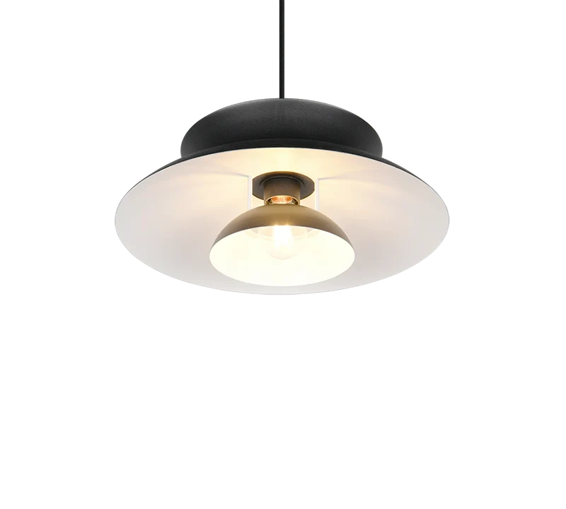 Lámpara de techo colgante Trio Amarila LED negro mate 2700K 150cm R