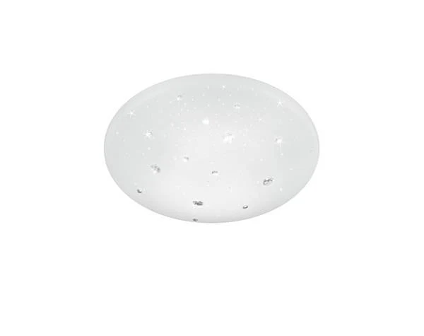 Plafón de techo Trio Achat LED blanco 4000K IP44 Ø27,5cm R