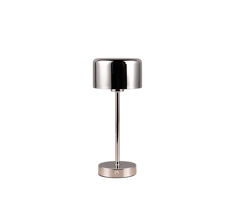 Lámpara de sobremesa Trio Jeff LED portátil cromo 3000K táctil USB R59151106