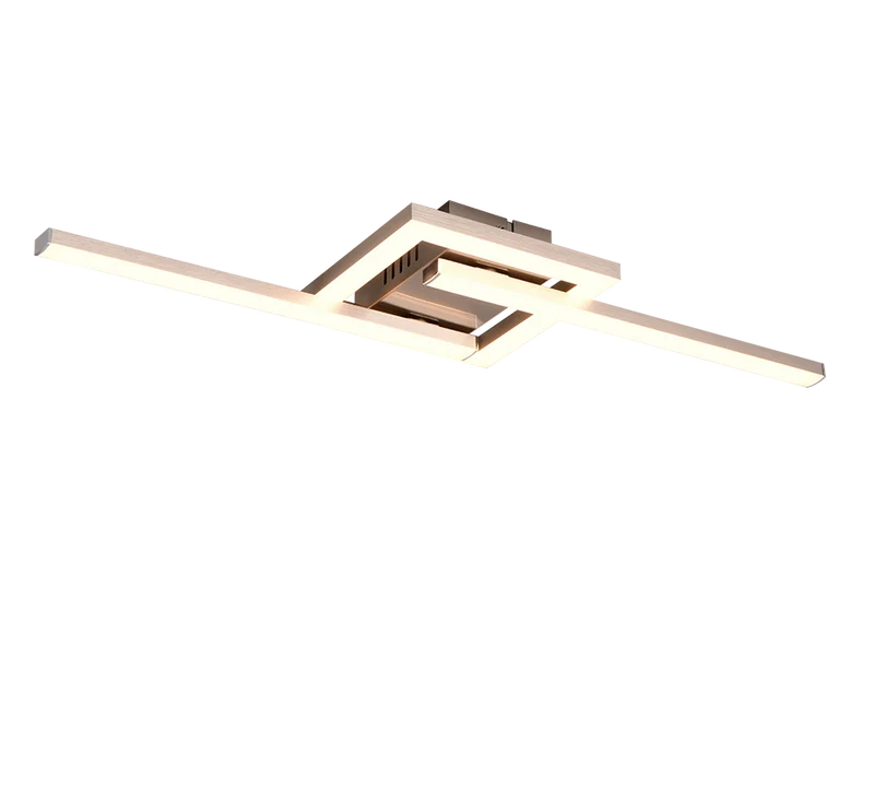 Plafón de techo Trio Viale LED níquel mate 3000K 54,4cm R67303107