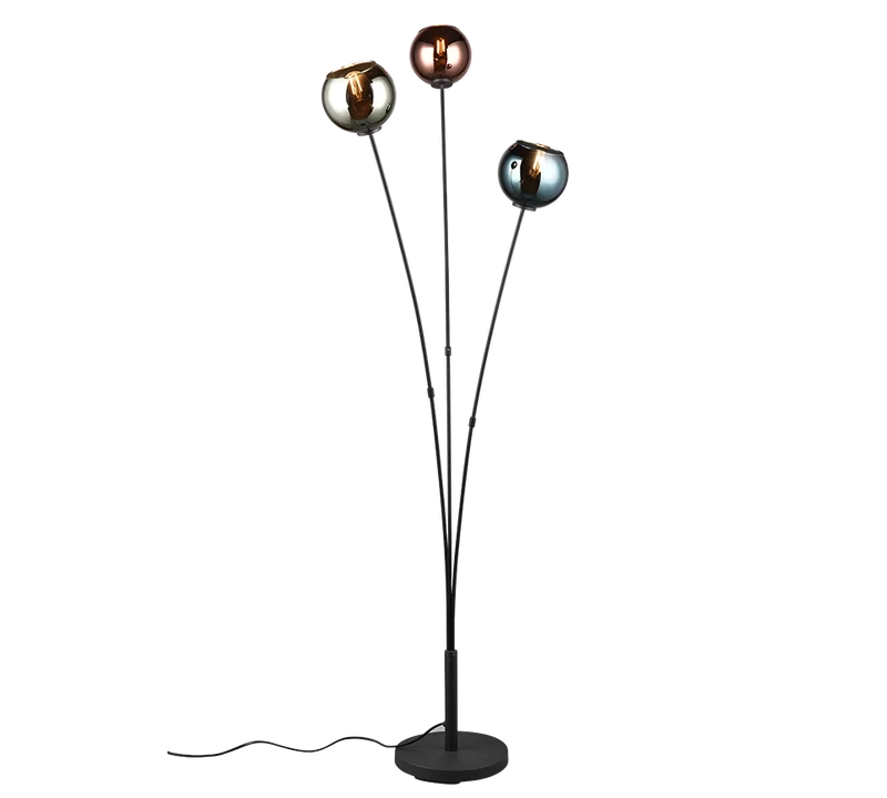 Lámpara de pie Trio Sheldon 3 luces multicolor y azul 150cm R41303017