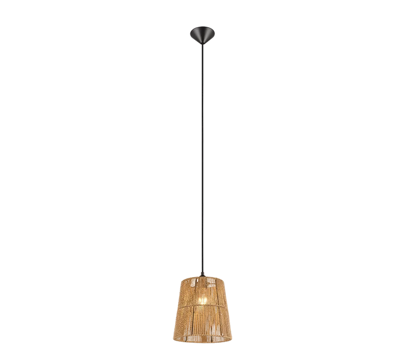Lámpara de techo colgante Trio Holm marrón con pantalla 150cm R31041026