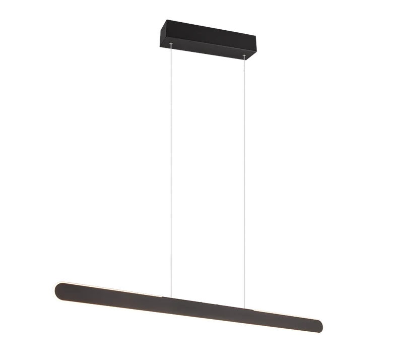 Lámpara de techo colgante Trio Helios LED negro mate CCT regulable táctil 150cm 343310132