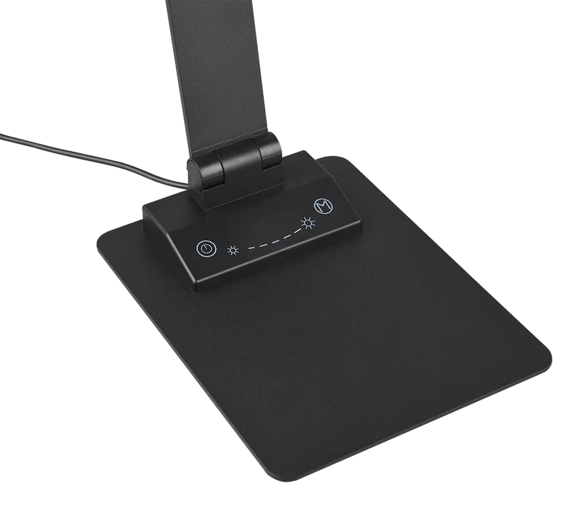 Lámpara de sobremesa Trio Travis LED negro mate táctil 71,9cm 5