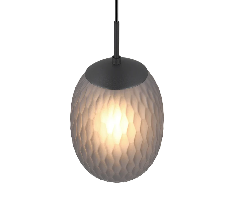 Lámpara de techo colgante Trio Facette LED negro mate 2700K 150cm 3
