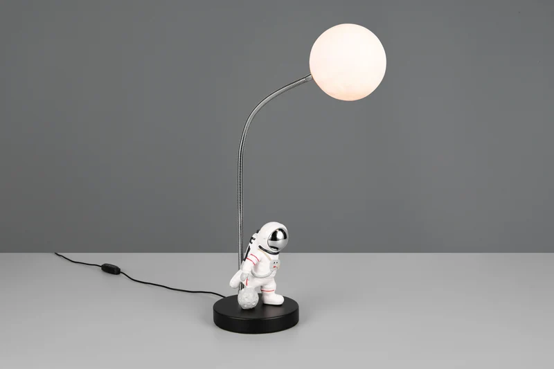 Lámpara de sobremesa Trio Arm LED negro 2700K 44cm R
