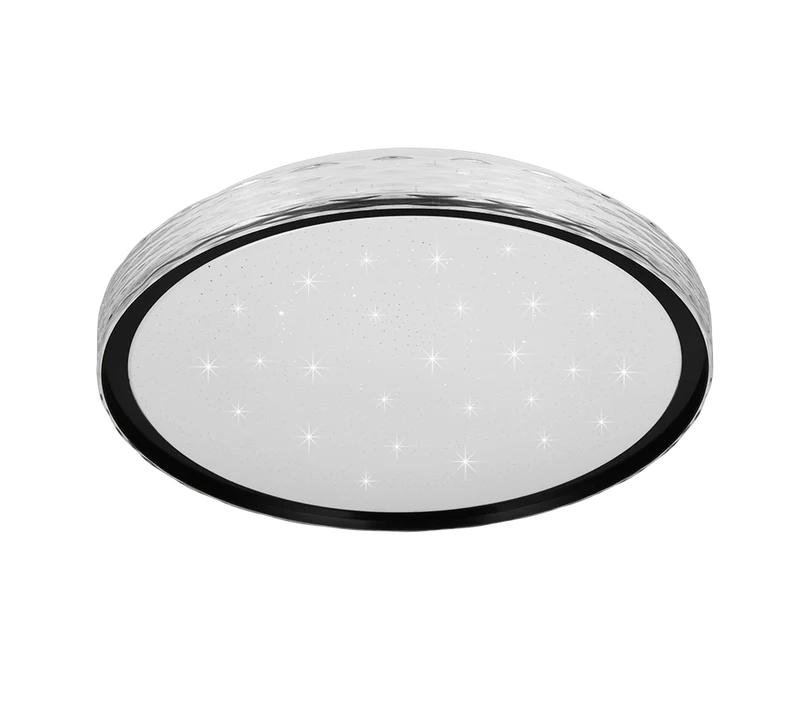 Plafón de techo Trio Varda LED negro CCT Ø39cm R