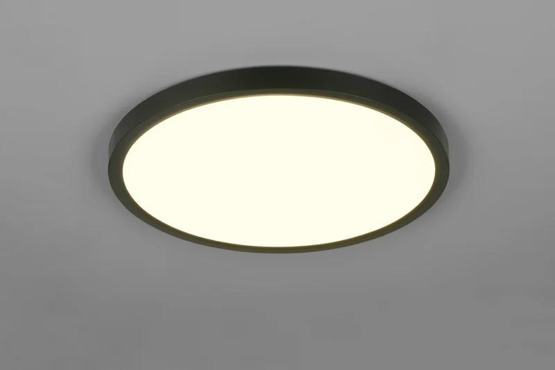 Plafón de techo Trio Draco LED negro mate Ø40cm R
