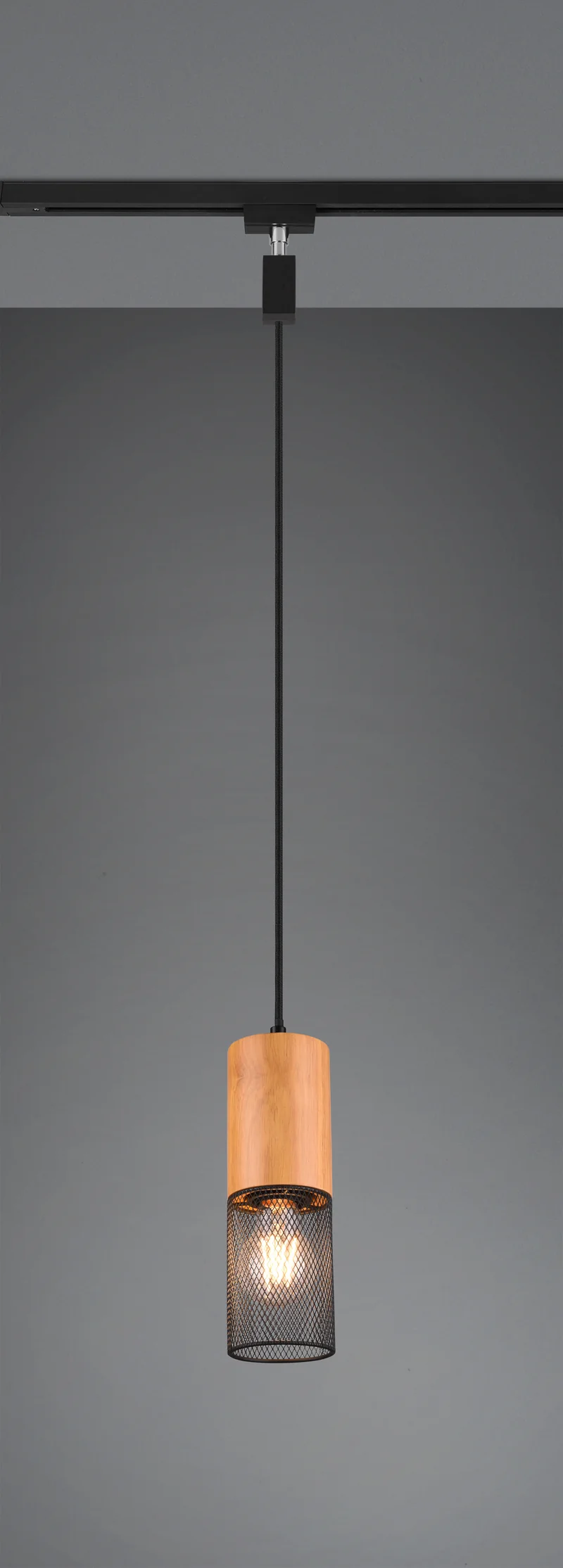 Lámpara de techo colgante Trio Duoline negro mate 180cm 73430132