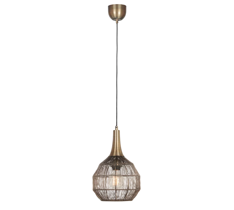 Lámpara de techo colgante Trio Soraya LED latón antiguo 3000K 150cm 3