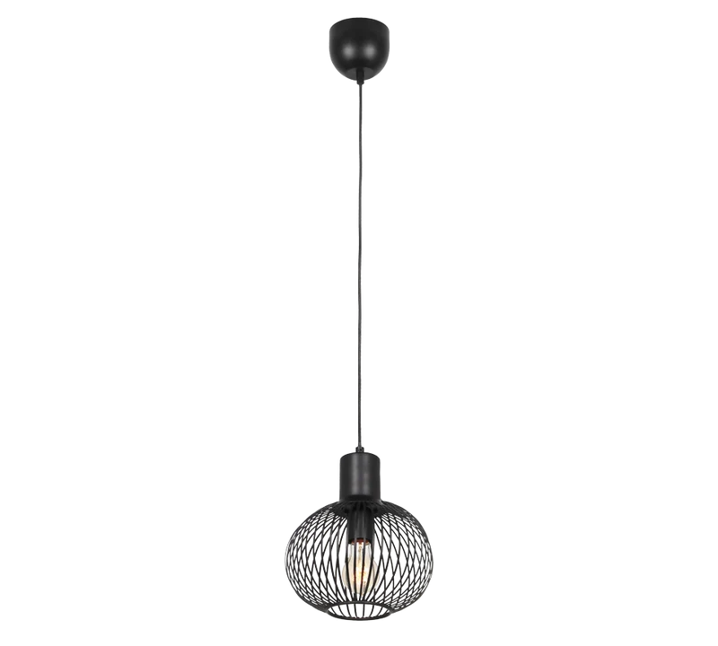 Lámpara de techo colgante Trio Gila negro mate 150cm 365700132