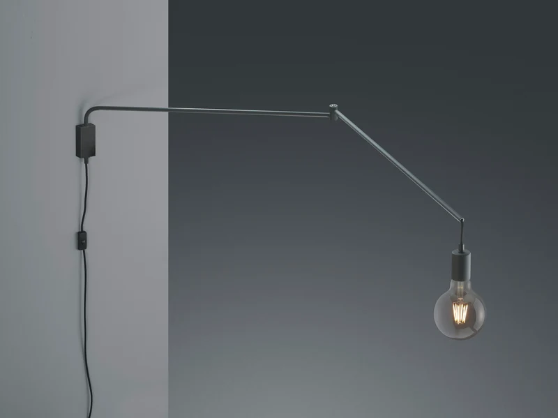 Aplique de pared Trio Line negro mate 200200132
