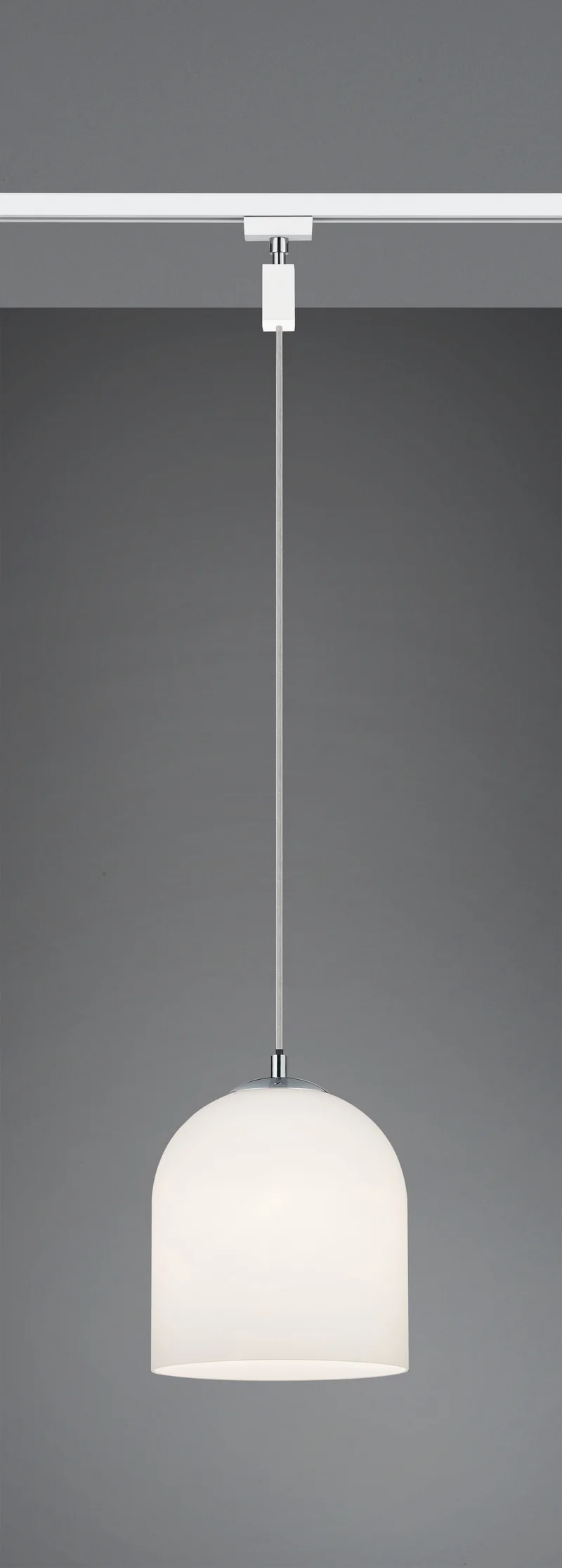 Lámpara de techo colgante Trio Duoline vidrio blanco 180cm 73520101