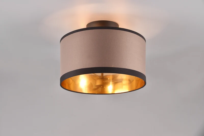 Plafón de techo Trio Davos LED negro mate 2700K Ø30cm R
