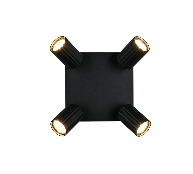 Foco Trio Soka LED negro mate 3000K 20cm 8