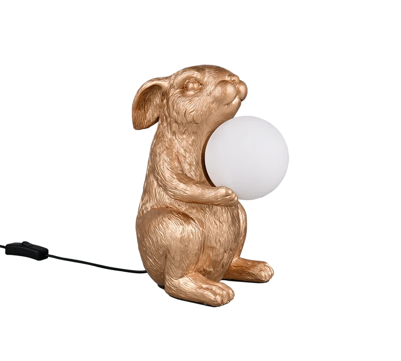 Lámpara de sobremesa Trio Rabbit LED dorado 3000K R