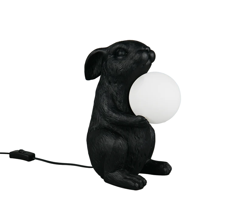Lámpara de sobremesa Trio Rabbit LED negro 3000K R