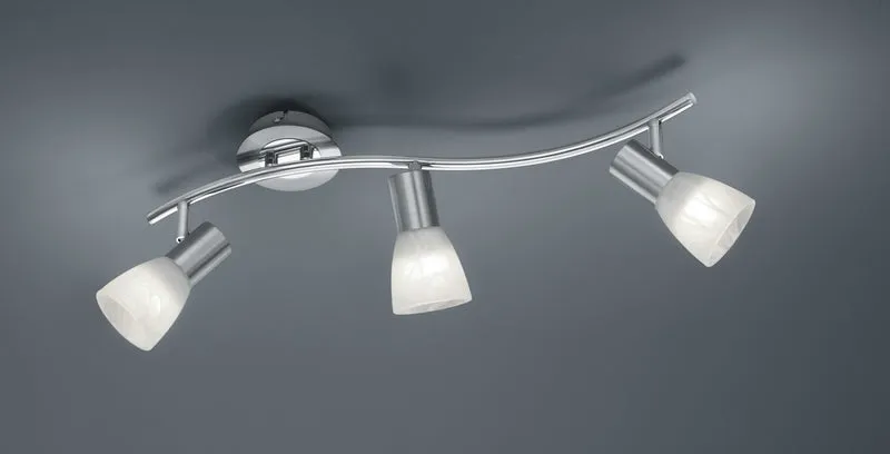 Foco Trio Levisto 3 luces níquel mate 3000K 55cm 871010307