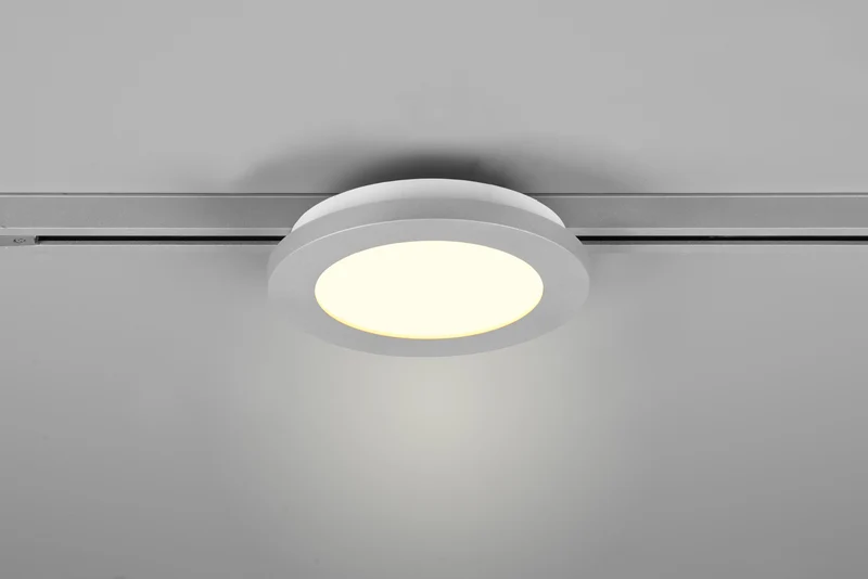 Plafón de techo Trio DUOline LED titan 3000K regulable Ø17cm