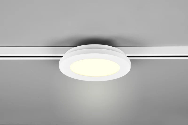 Plafón de techo Trio DUOline LED blanco mate 3000K regulable Ø17cm