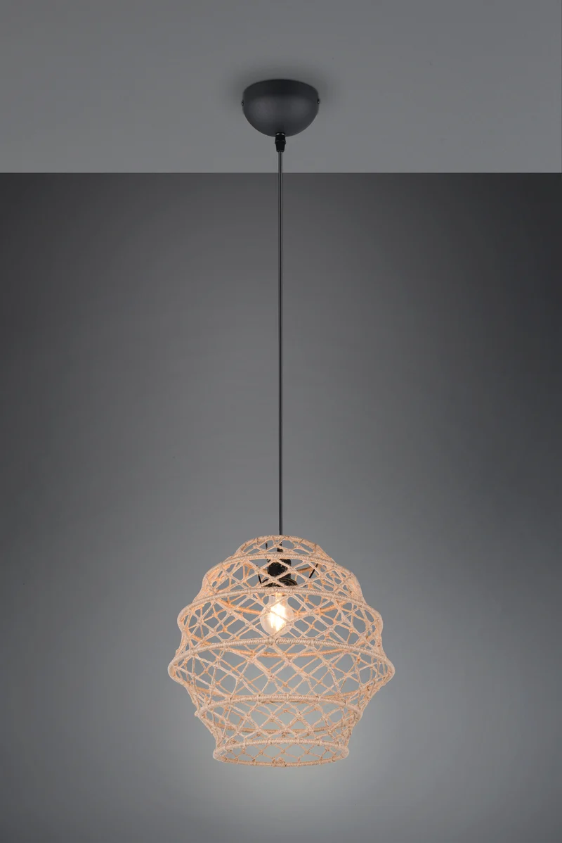 Lámpara de techo colgante Trio Hive LED negro mate 2700K 150cm R