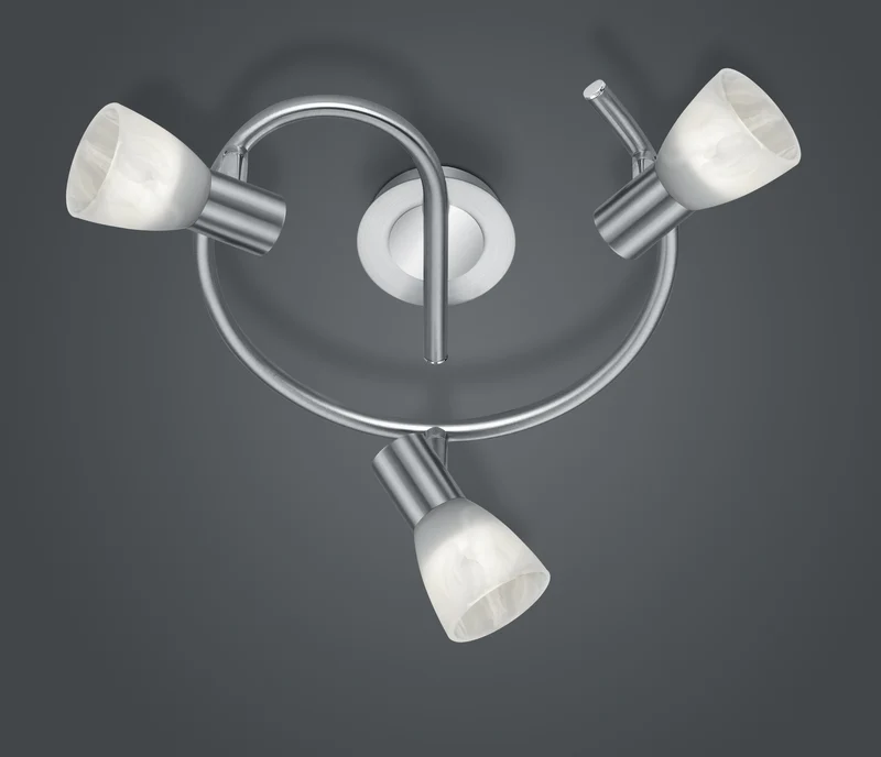 Foco Trio Levisto 3 luces níquel mate 3000K 30cm 871090307