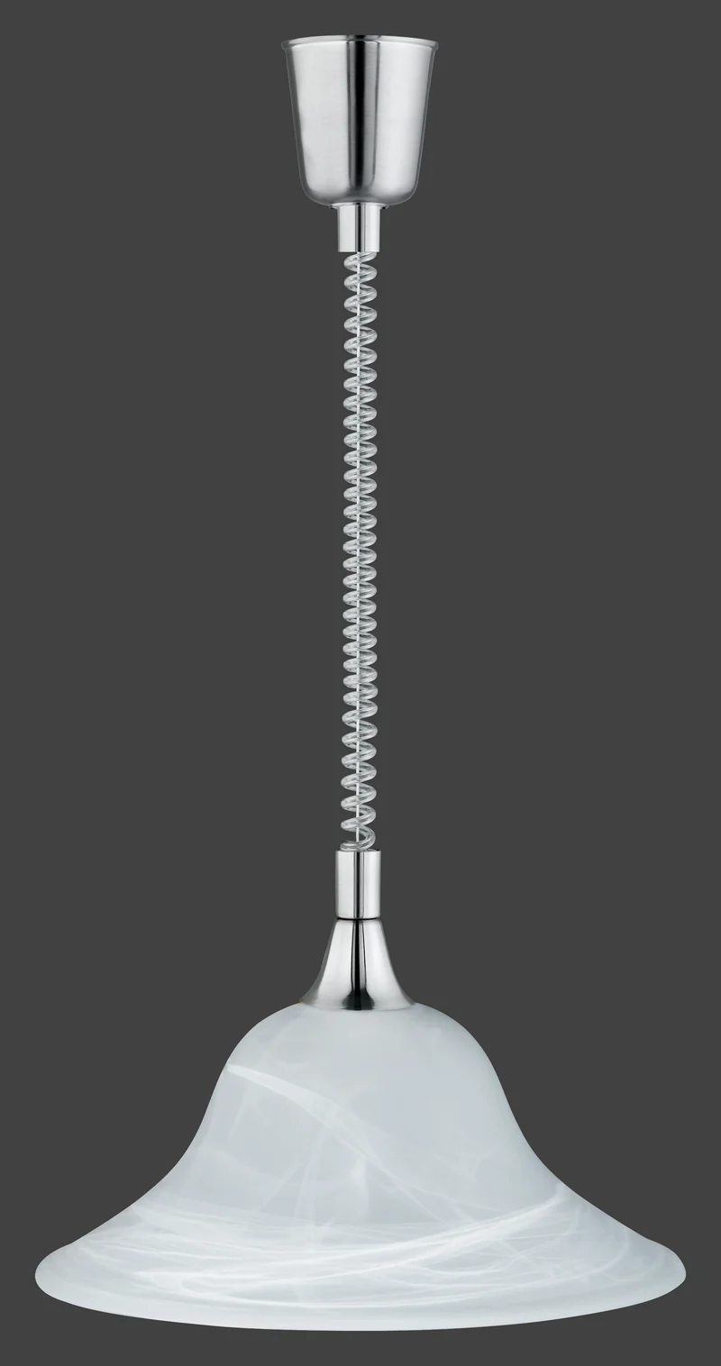 Lámpara de techo colgante Trio Viola níquel mate 130cm 301700107